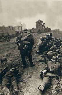 Bild: Deutsche Soldaten verteidigen  Klessin gegen eine groe bermacht